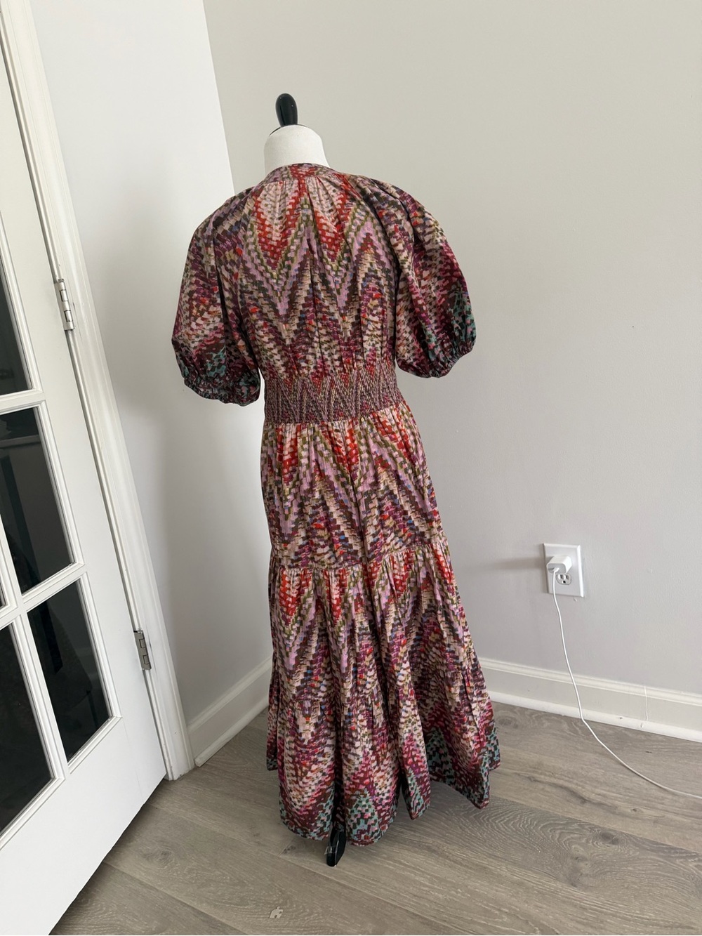 Anthropologie Smocked-Waist Midi Dress in Multicolor - Picture 8 of 9